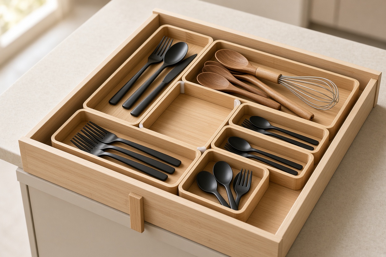 Bamboo Drawer Organizer Set