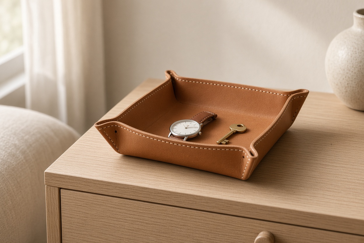 Full-Grain Leather Catchall Tray